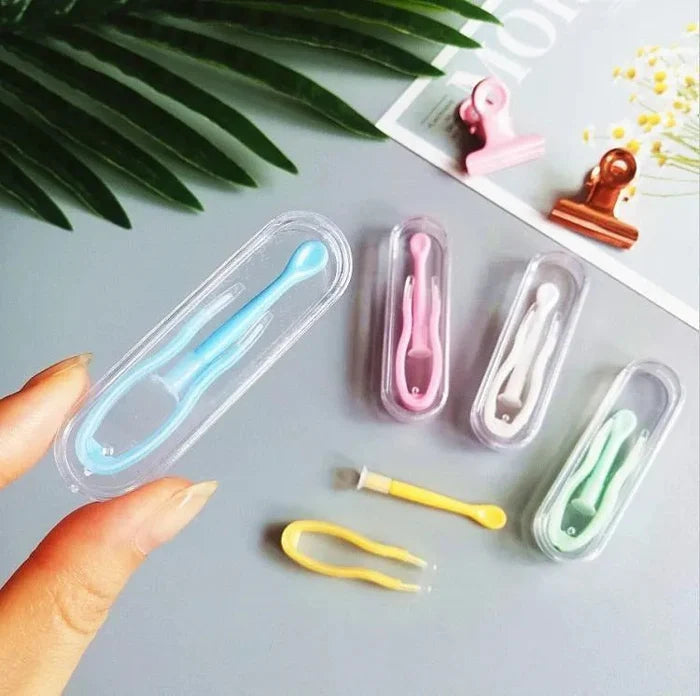 Colorful Applicator &amp; Tweezer Set for Contact Lenses