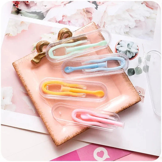 Colorful Applicator &amp; Tweezer Set for Contact Lenses